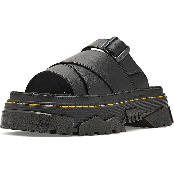 Amazon | Dr. Martens レディース Maxxy Slide Black Eh スエード